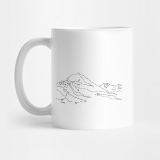 Line art mountain minimalistic Mug